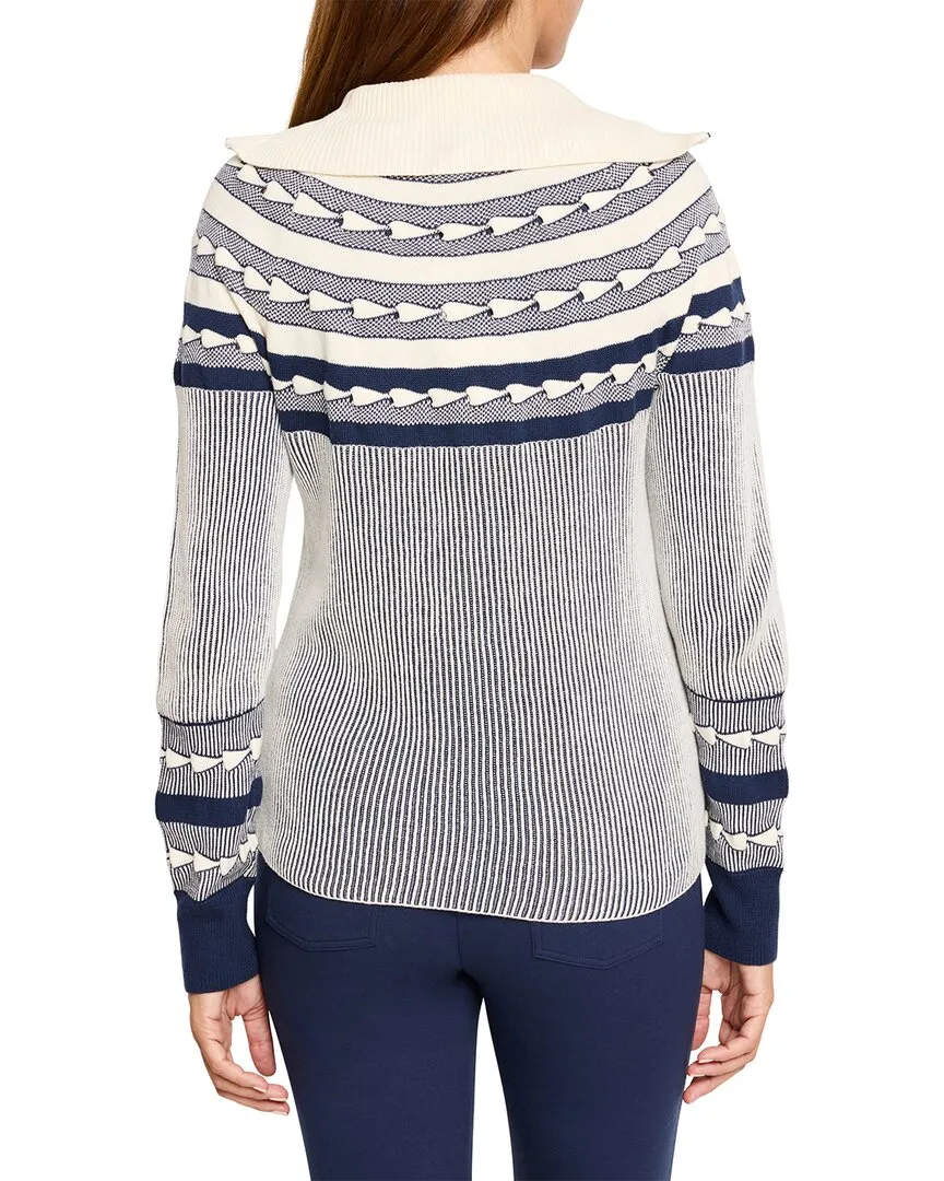NIC   ZOE Placed Fairisle Zip Front Cardigan