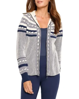 NIC   ZOE Placed Fairisle Zip Front Cardigan