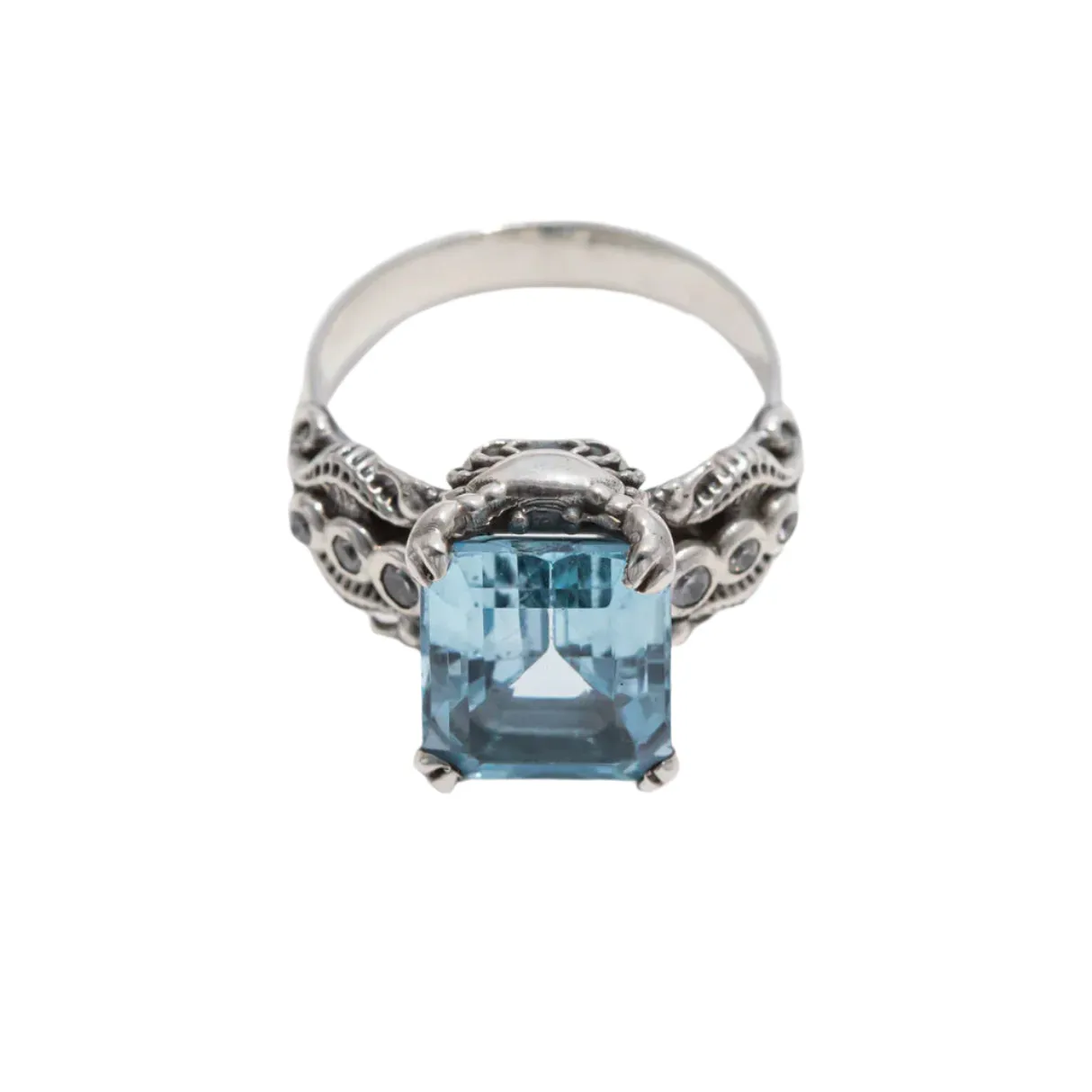Nick Von K Bijoux Nick Von K - Bague Tide Pool en Topaze Bleue et Argent Sterling