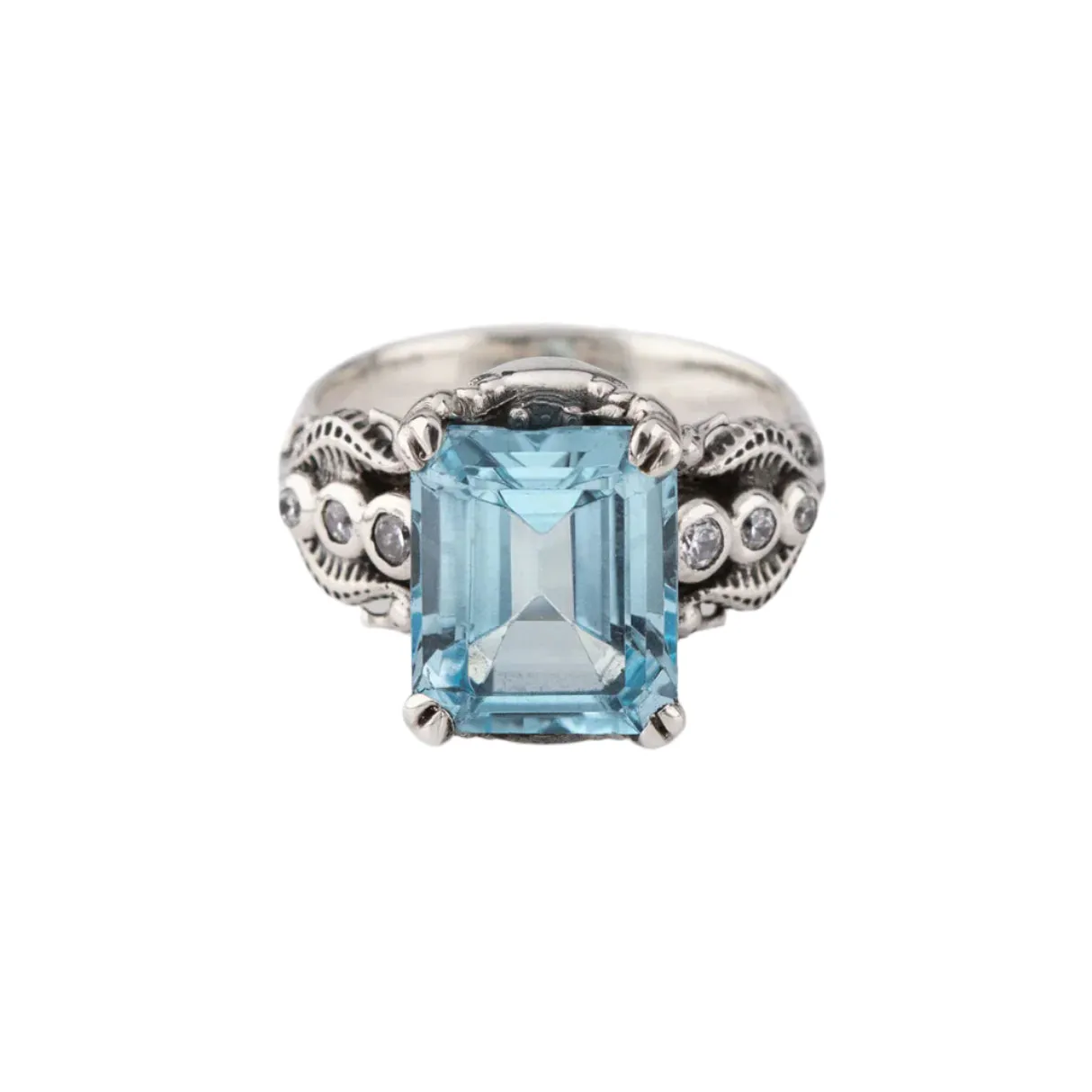 Nick Von K Bijoux Nick Von K - Bague Tide Pool en Topaze Bleue et Argent Sterling