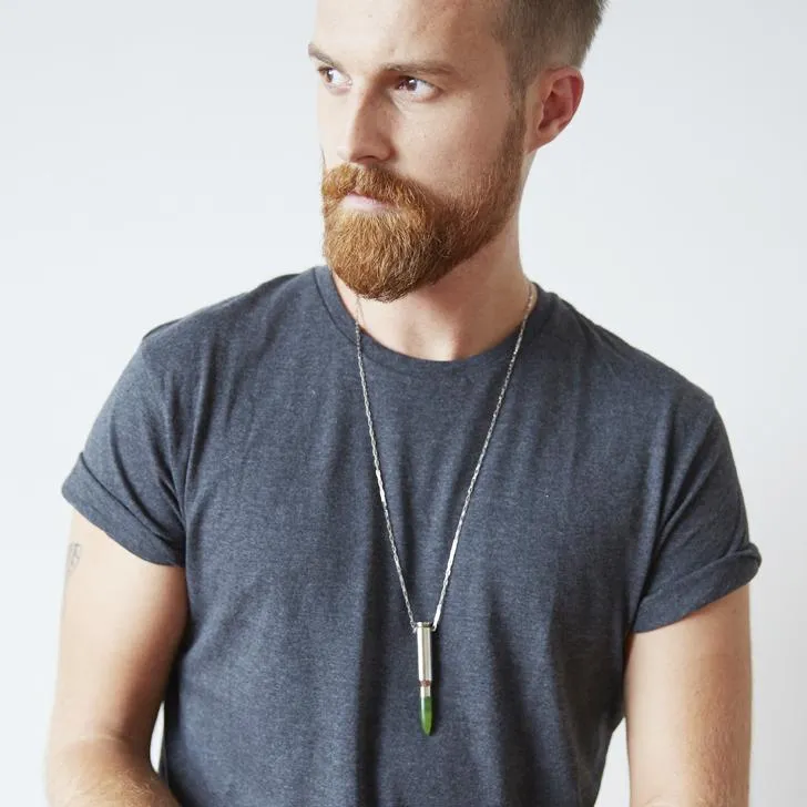 Nick Von K Bijoux Nick Von K - Pendentif Balle en Pierre Verte