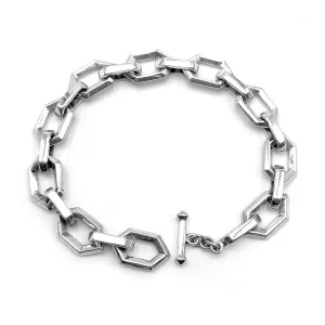 Nick Von K Bijoux Nick Von K - Bracelet Hexagone Moyen en Argent Sterling