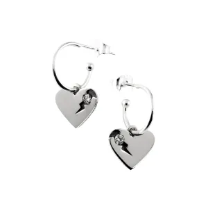 Nick Von K Bijoux Nick Von K - Boucles d'oreilles Cœur Imparfaitement Parfait avec Diamants de Laboratoire en Argent Sterling