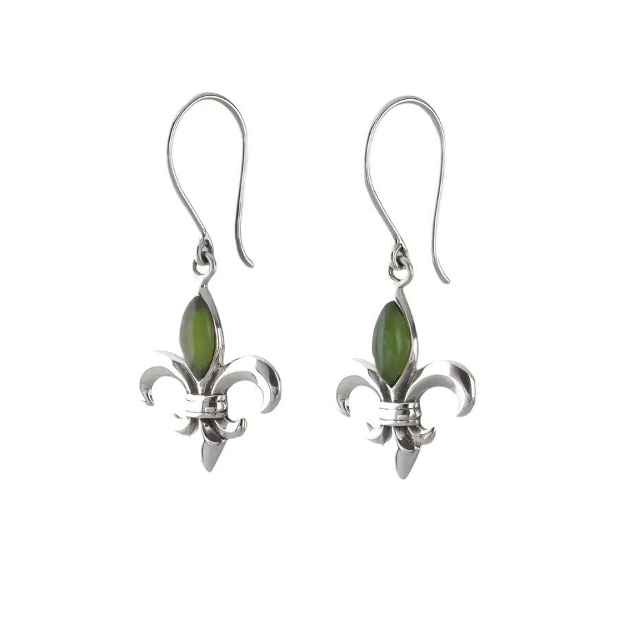 Nick Von K Bijoux Nick Von K - Boucles d'oreilles Pounamu Fleur de Lis