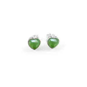 Nick Von K Bijoux Nick Von K - Clous d'oreille en forme de cœur en Pounamu