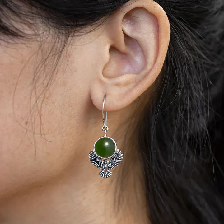 Nick Von K Bijoux Nick Von K - Boucles d'oreilles Gardiennes de Hibou en Pounamu