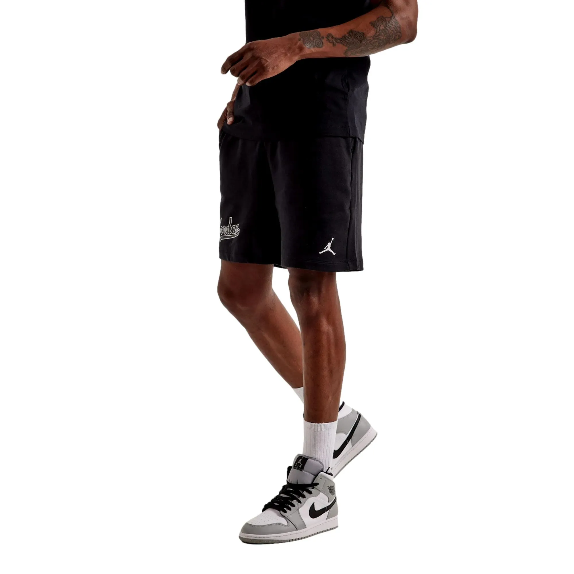 Nike Jordan Flight MVP Fleece Shorts Black/White  FN4700-010 Men's