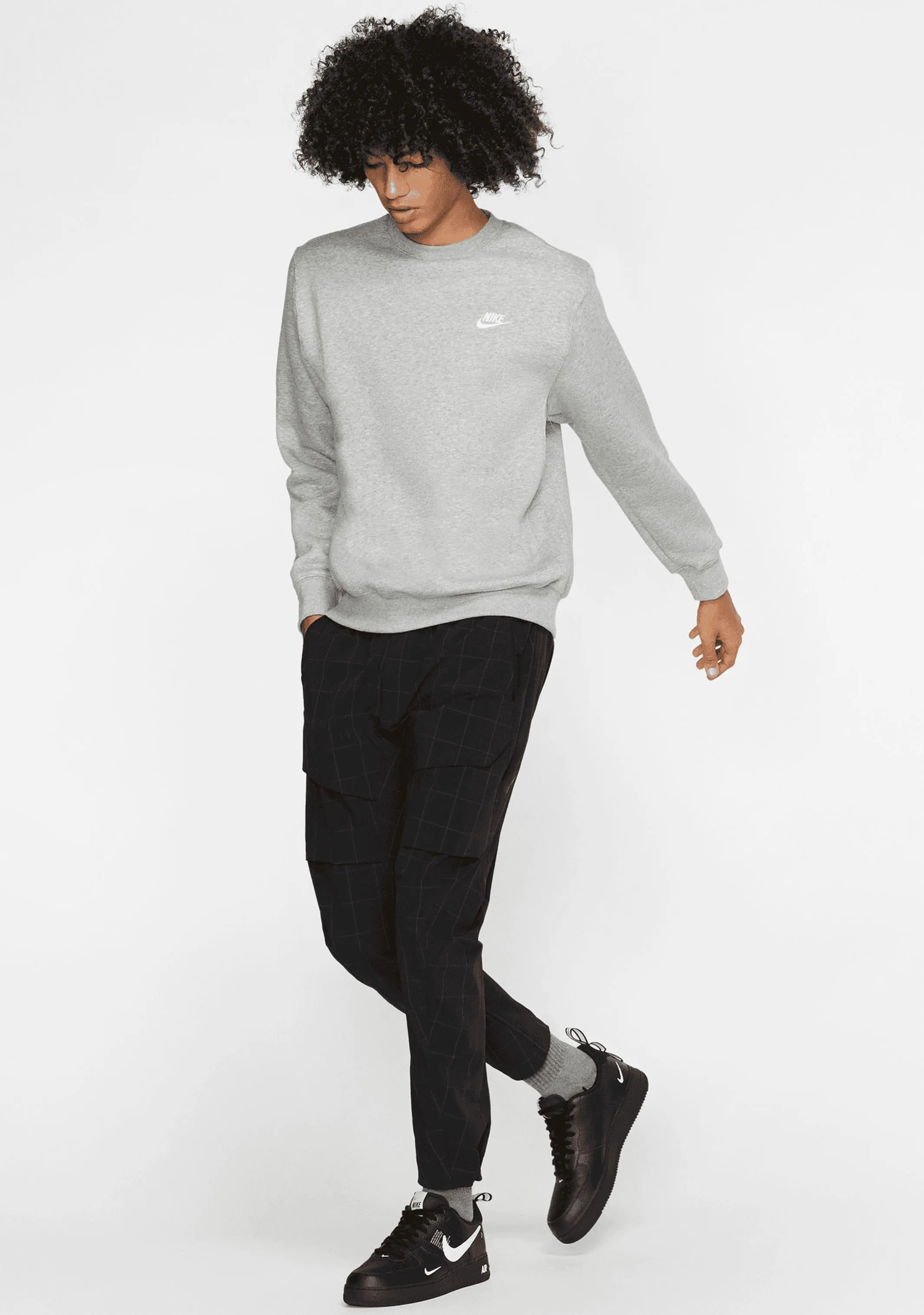 Nike Men's NSW Club Crew BB Grey