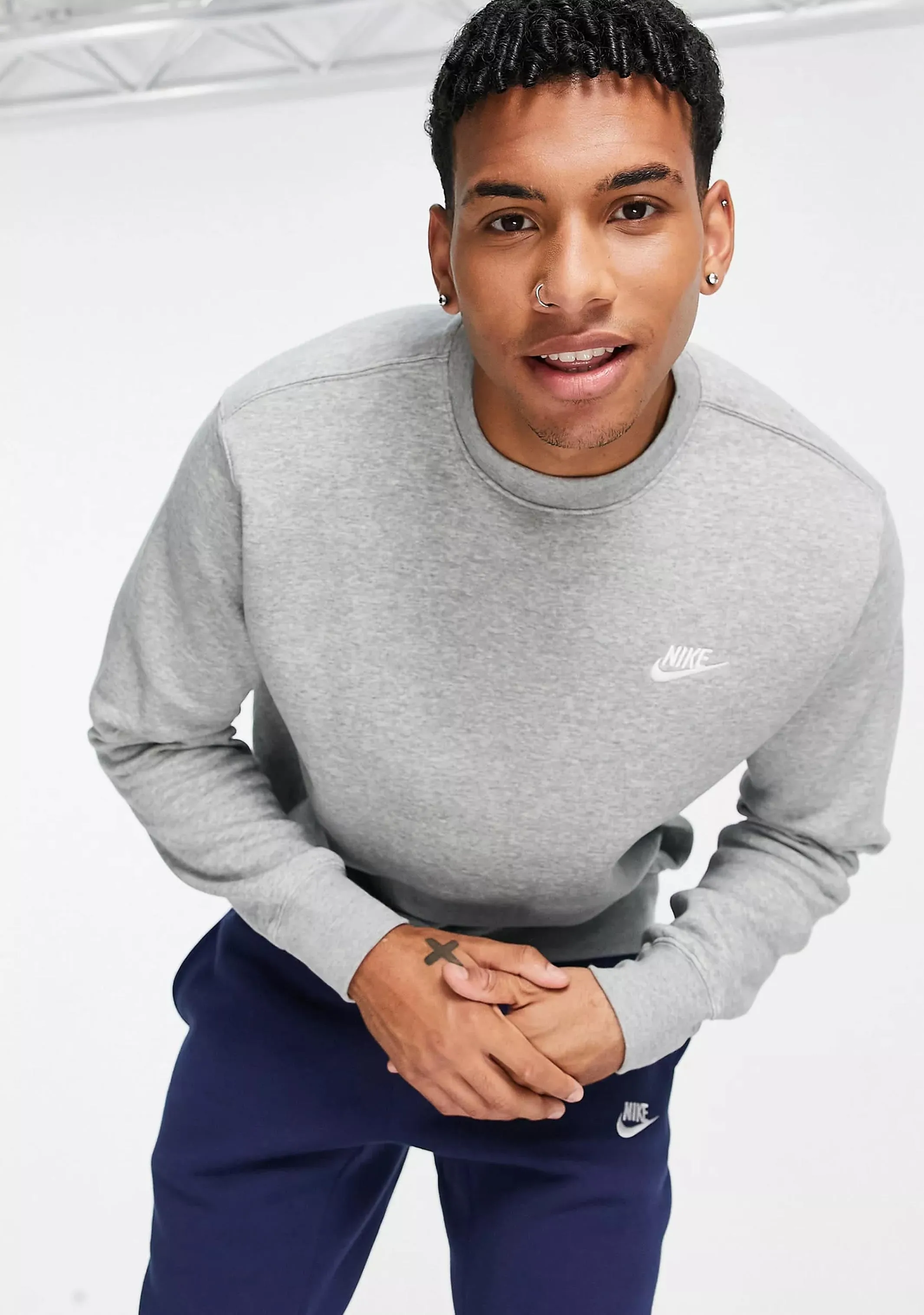 Nike Men's NSW Club Crew BB Grey