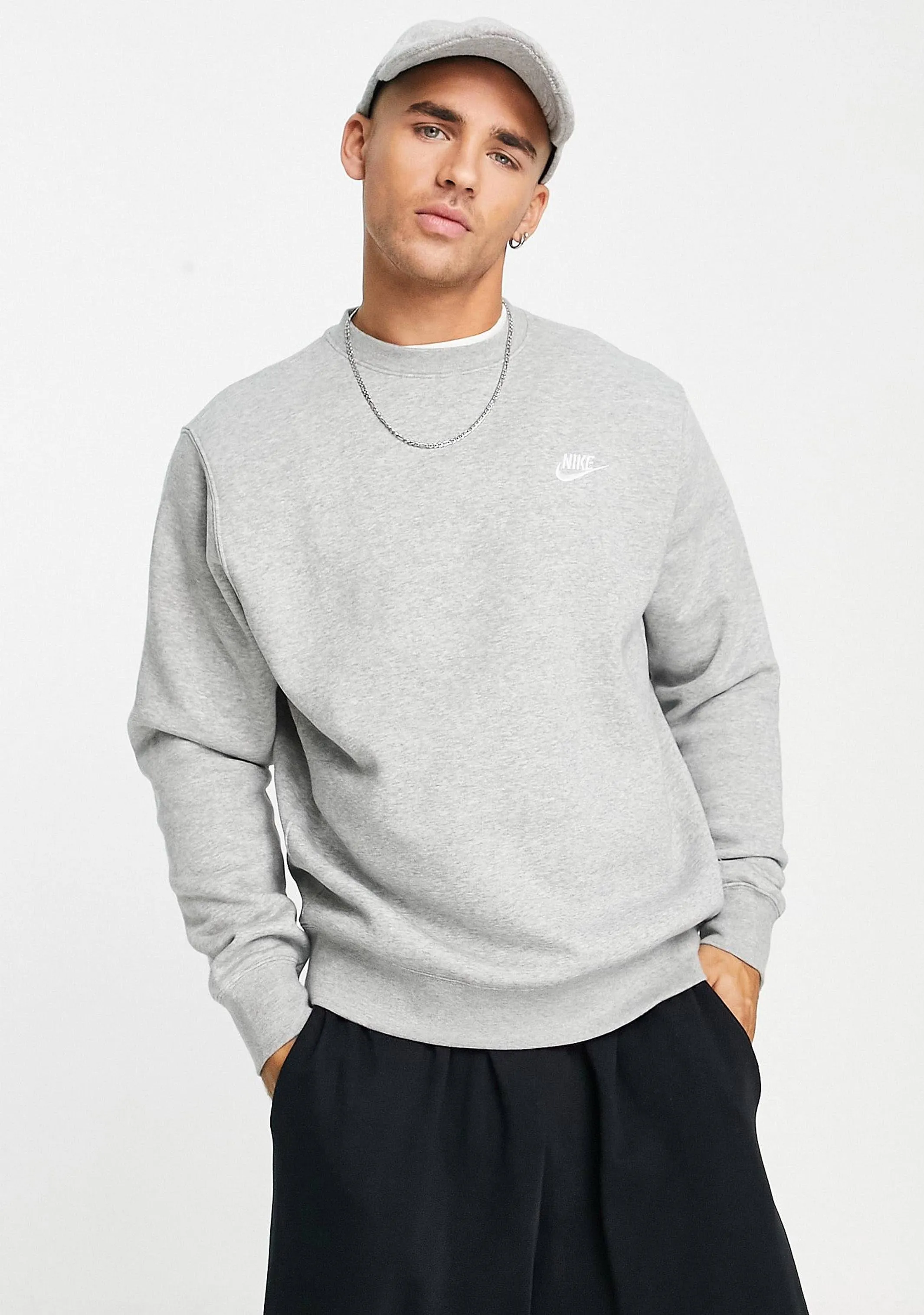 Nike Men's NSW Club Crew BB Grey