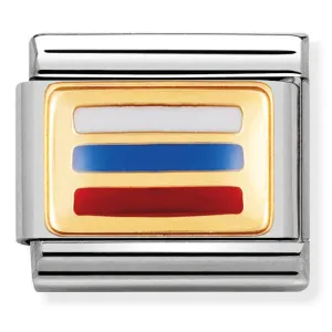 Pendentif Nomination Flags Jewellery Asia Flag - Charm en Or Russie