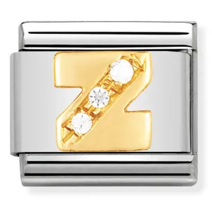 Pendentif Initiale Nomination en Or 18 carats et CZ - Lettre Z