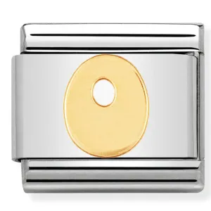 Initiales de Nomination Bijou Lettre Or Charme O