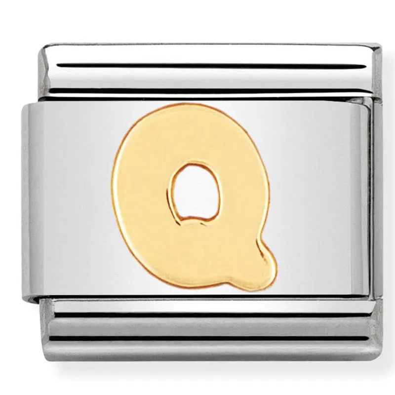 Charme Lettre Q en Or Bijoux Initiales de Nomination