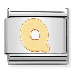 Charme Lettre Q en Or Bijoux Initiales de Nomination
