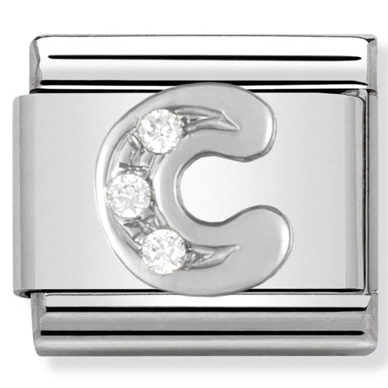 Initiales de nomination Bijoux Lettre C Argent