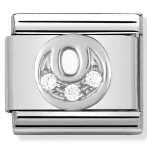 Charme en argent lettre O initiale de bijoux de nomination