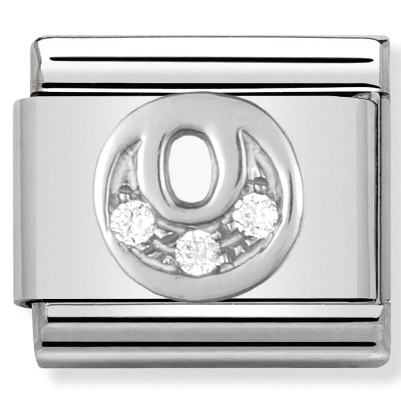 Charme en argent lettre O initiale de bijoux de nomination