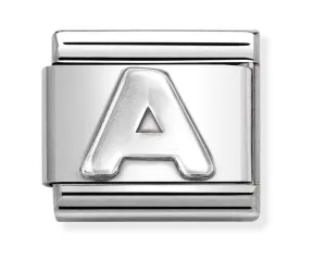 Initiales de Nomination Bijoux Lettre - Charme Lettre A en Argent