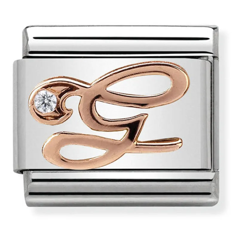 Charme Lettre G Initiale Nominatif Bijoux Or Rose