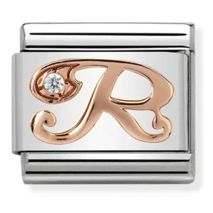 Charme Lettre R Initiale Nominative Bijoux Or Rose