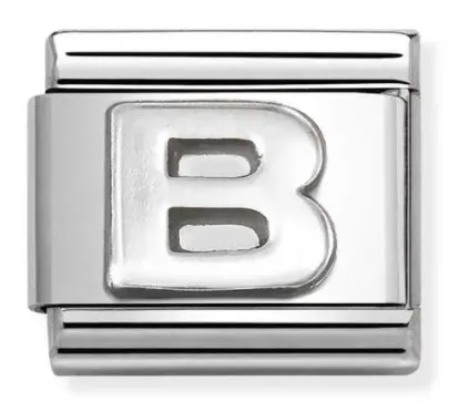 Initiales de nomination Bijoux Lettre B en argent Charm