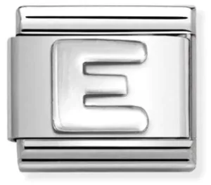 Charme Lettre E en Argent pour Bijoux Initiales de Nomination