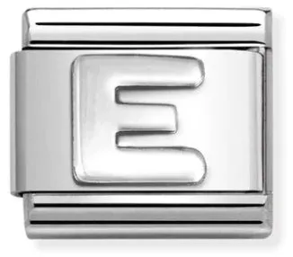 Charme Lettre E en Argent pour Bijoux Initiales de Nomination