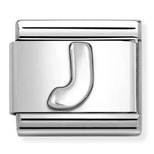 Initiales de nomination Bijoux Lettre J en argent Charme