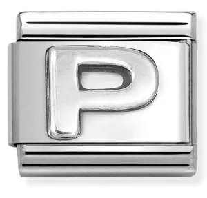 Initiales de nomination Bijoux Lettre P Charme en Argent