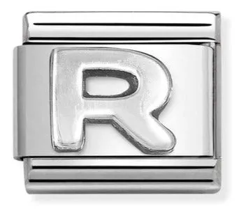 Initiales de nomination Bijoux Lettre en argent Charm R