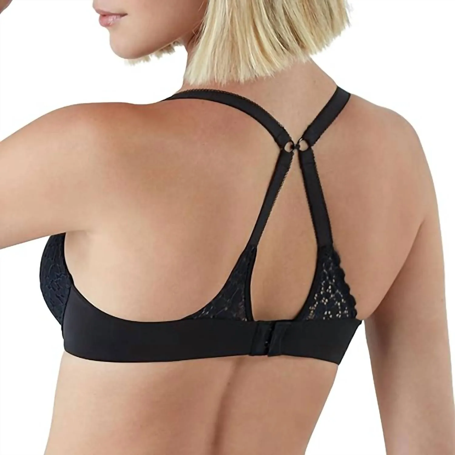 One Fab Fit Everyday Modern Demi Underwire Bra In Black Lace