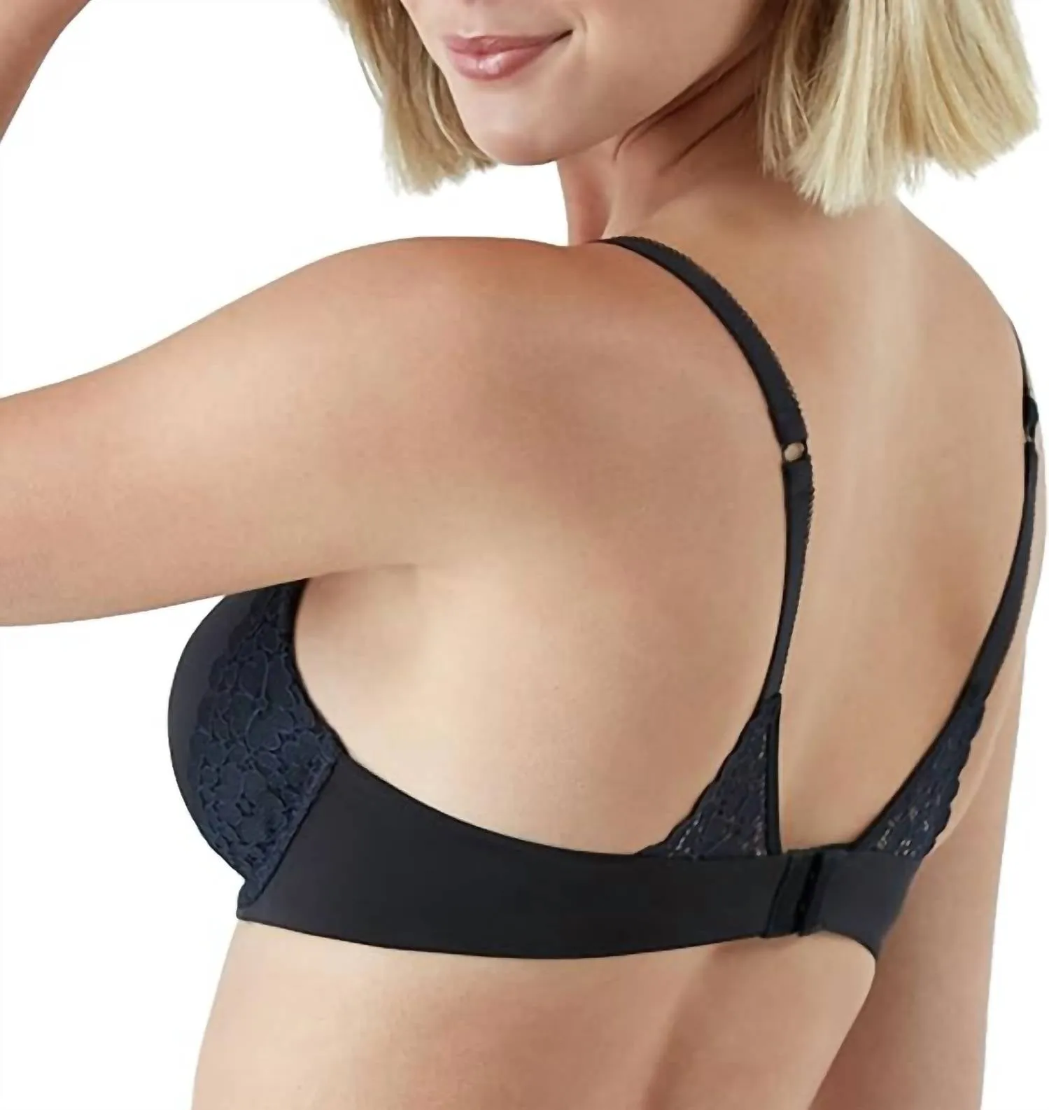 One Fab Fit Everyday Modern Demi Underwire Bra In Black Lace