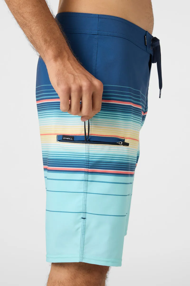 O'Neill Hyperfreak Heat Stripe 21 Boardshorts-Indigo