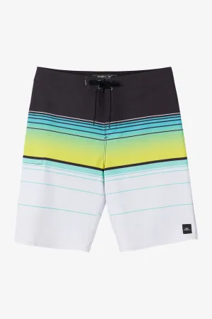 O'Neill Hyperfreak Heat Stripe 21 Boardshorts-White
