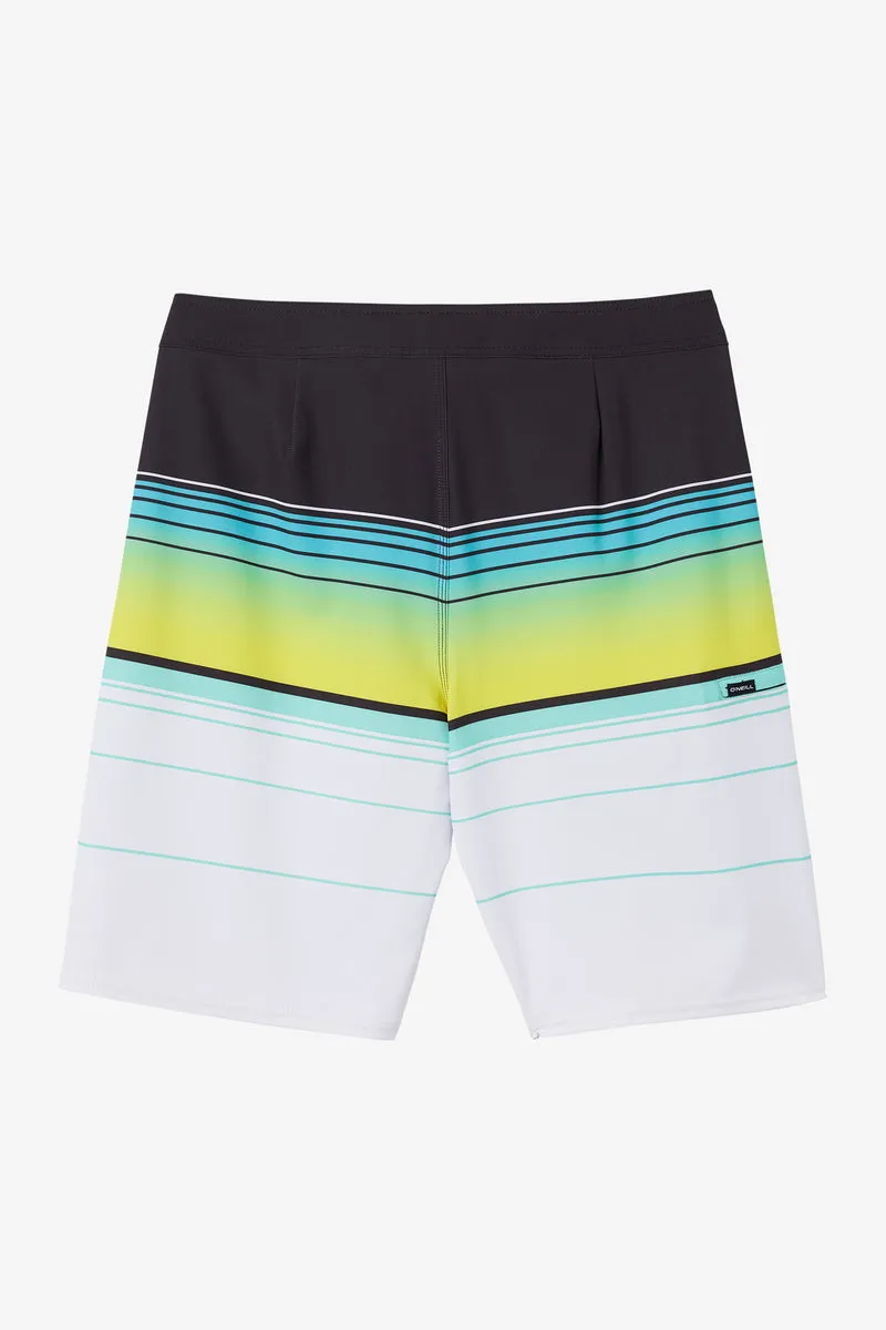 O'Neill Hyperfreak Heat Stripe 21 Boardshorts-White