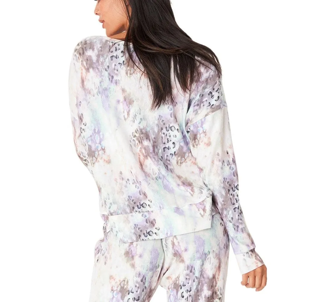 Onzie Flow High Low Sweatshirt 3767 Beach, Prey, Animal Quartz
