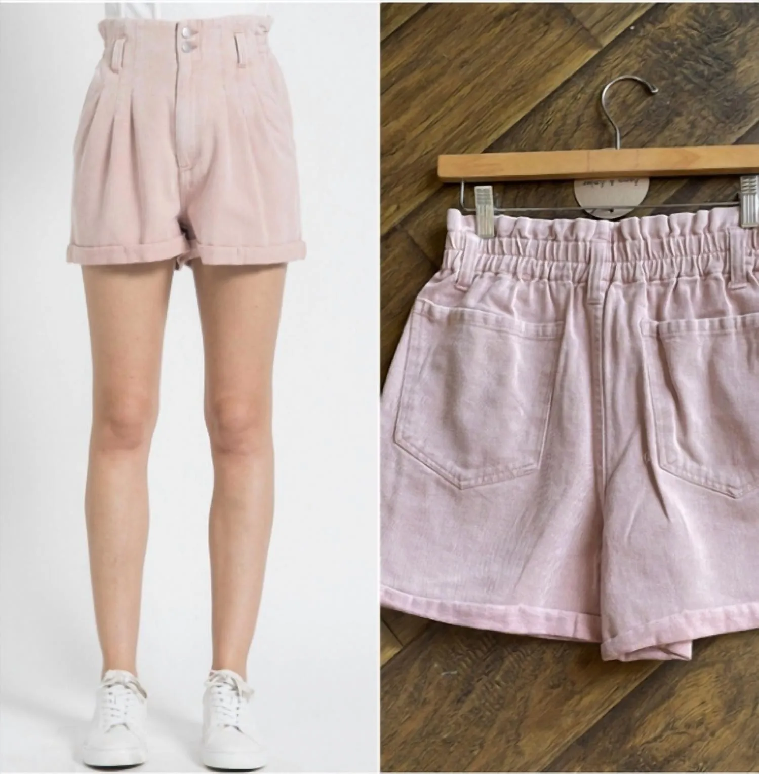 Paperbag Short In Pink