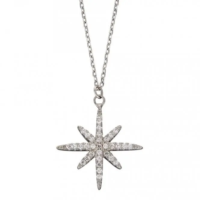 Collier Étoile en Zircone Pavée N4421C - Bijoux Beginnings