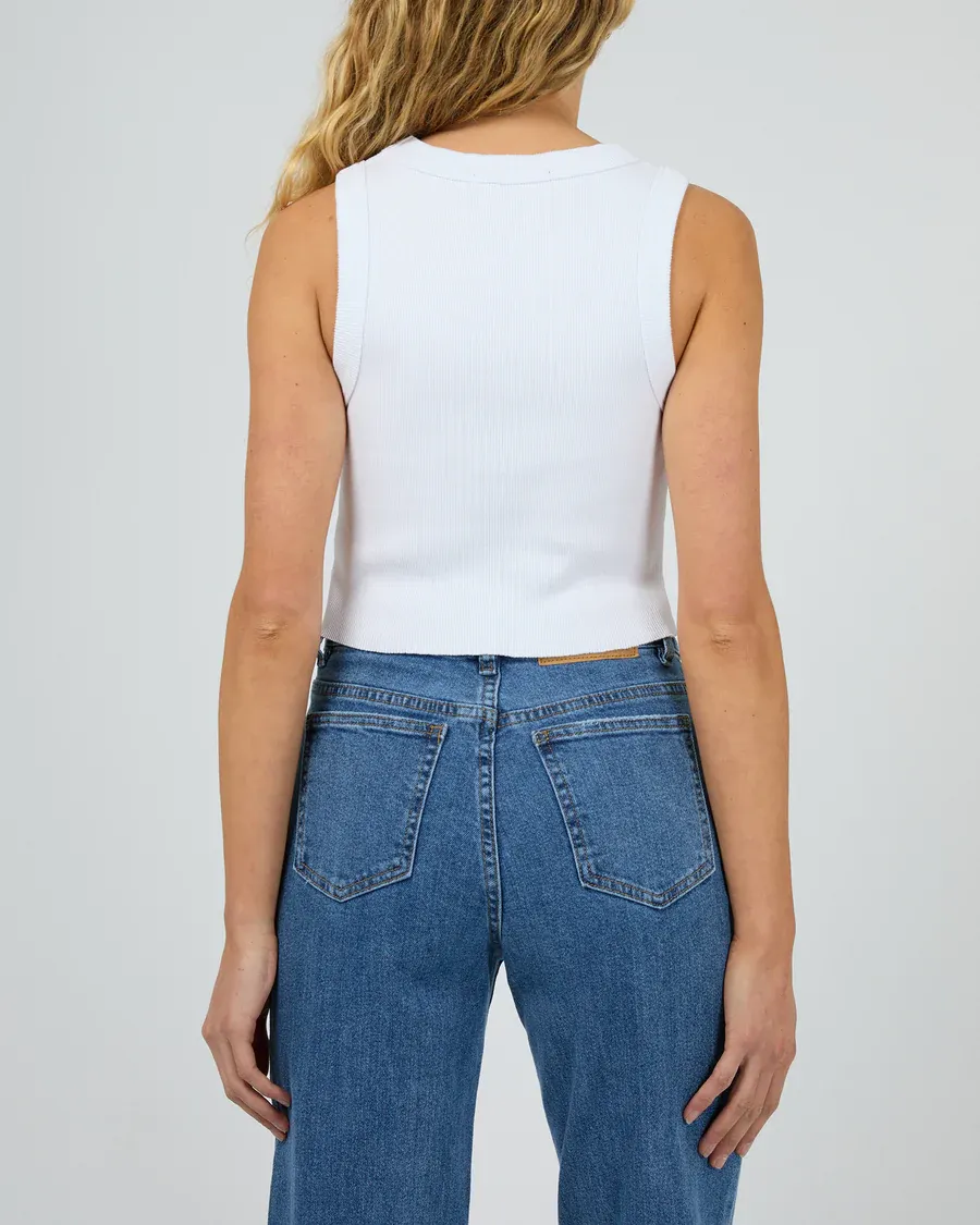 PIA CROP TANK WHITE