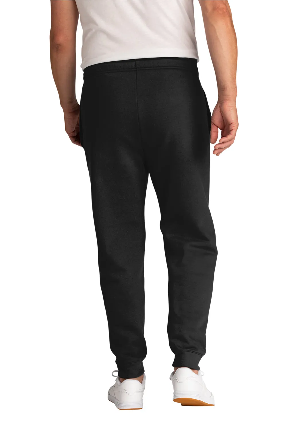 Port & Company Mens Core Fleece Jogger Sweatpants w/ Pockets - Jet Black