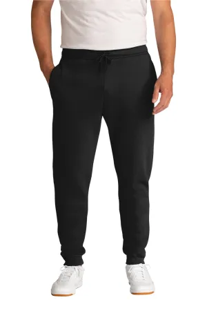 Port & Company Mens Core Fleece Jogger Sweatpants w/ Pockets - Jet Black