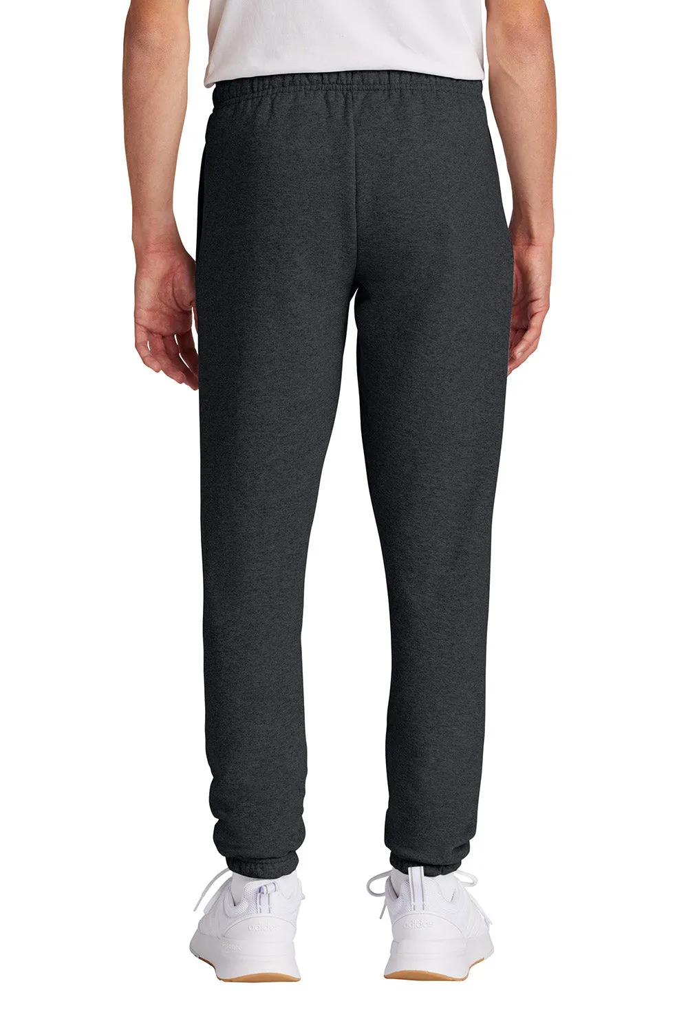 Port & Company Mens Core Fleece Sweatpants w/ Pockets - Heather Dark Grey