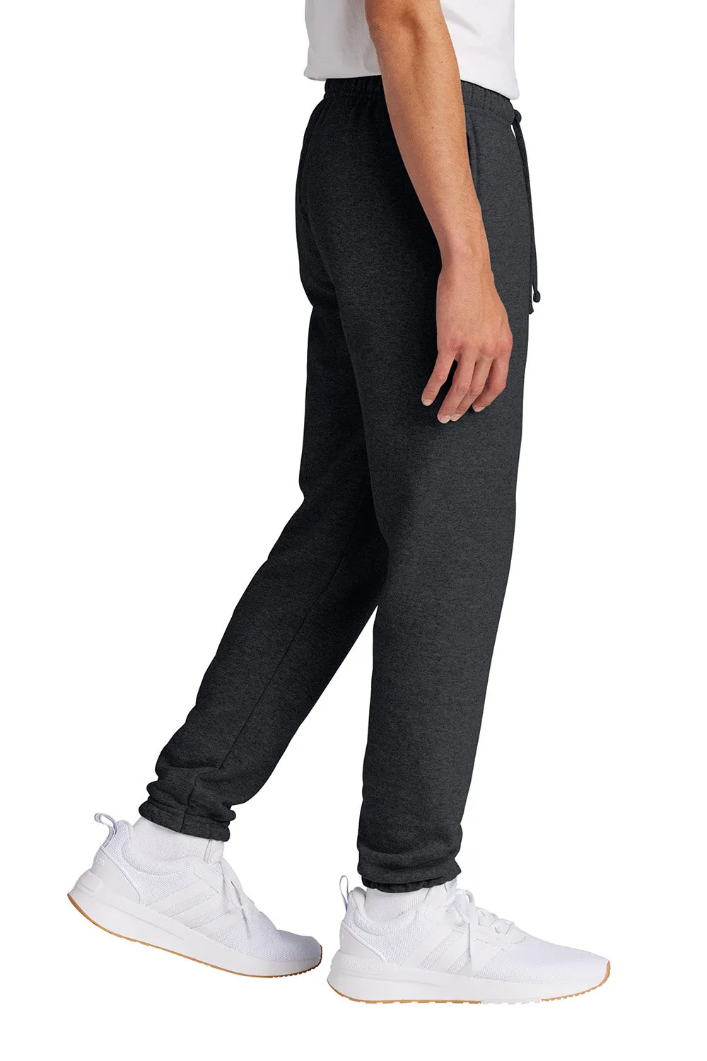 Port & Company Mens Core Fleece Sweatpants w/ Pockets - Heather Dark Grey