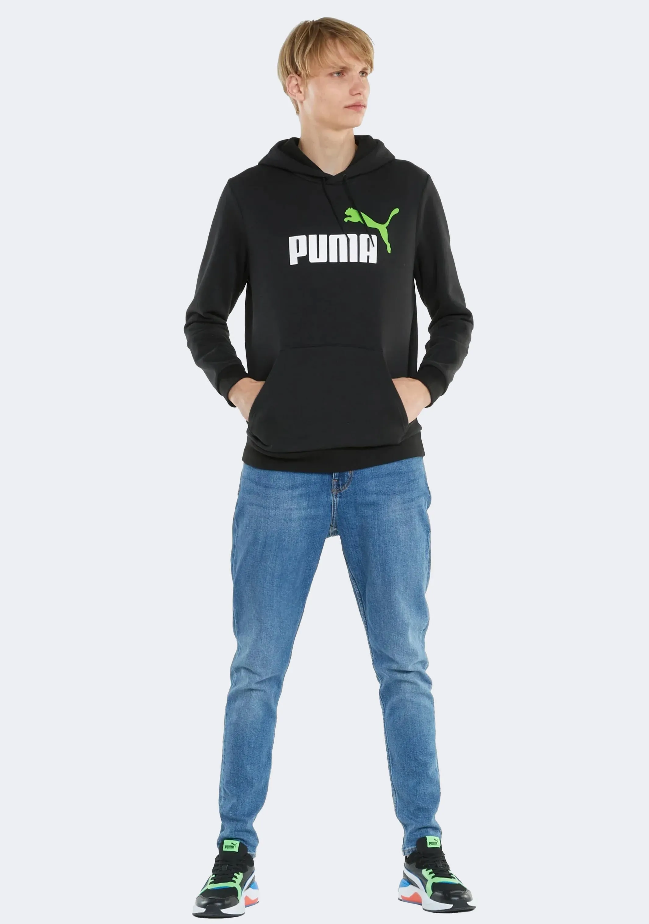 Puma Men's Essentials  2-Tone Big Logo Hoodie