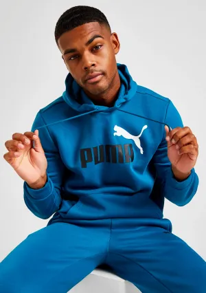 Puma Men's Essentials  Two-Tone Big Logo Hoodie Cobalt Glaze