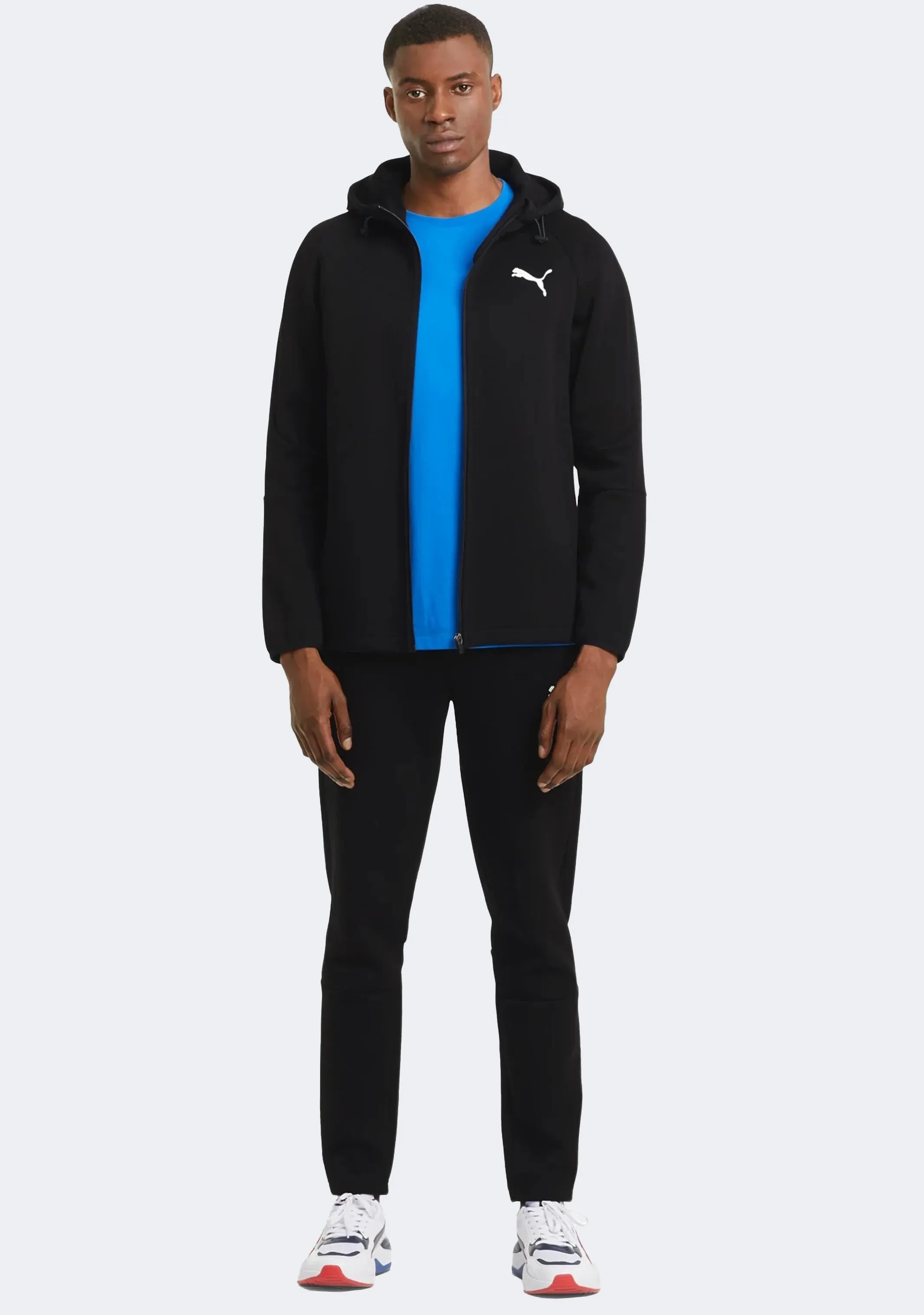 Puma Men's EVO Stripe Core FZ Hoodie Black