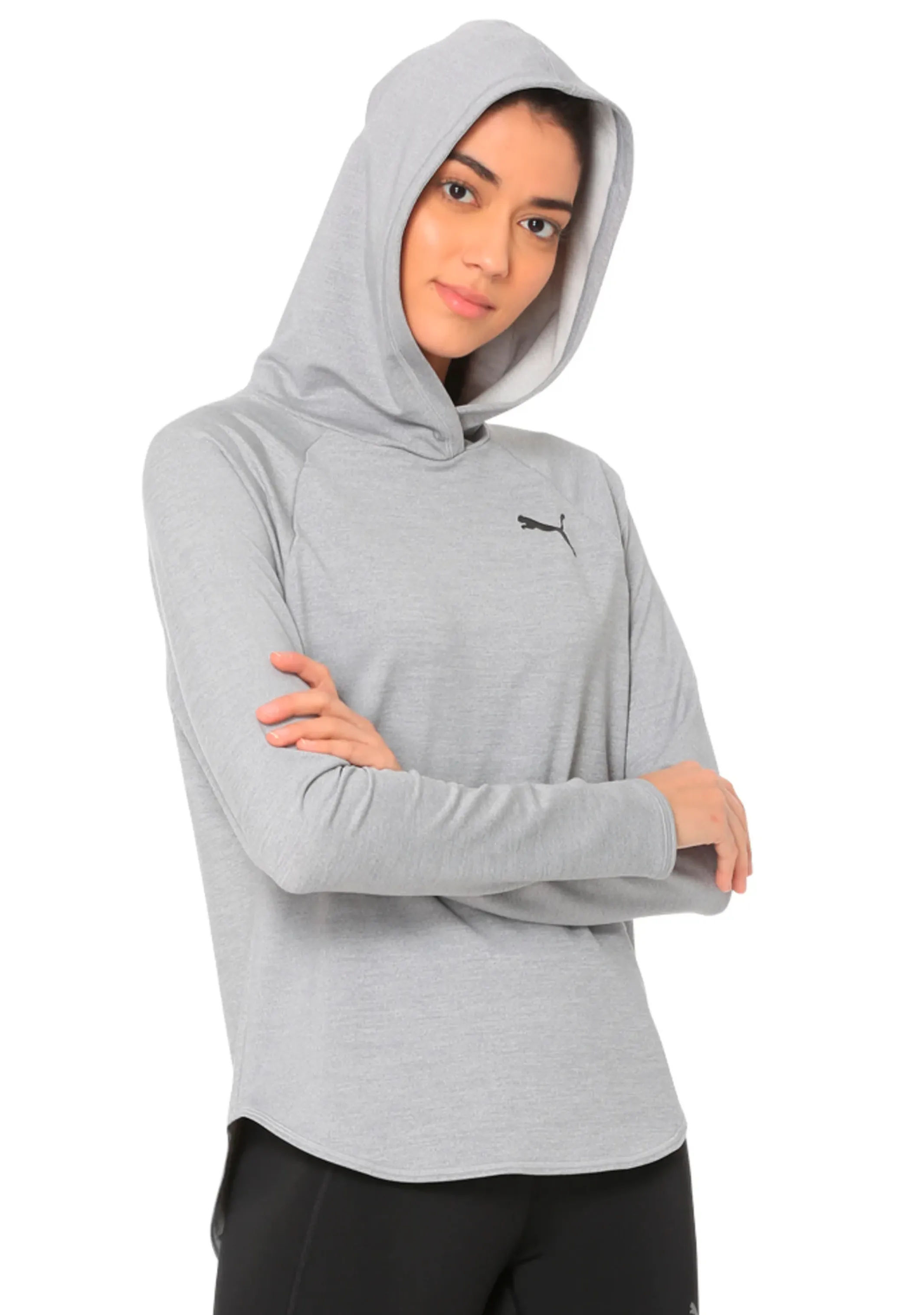 Puma Womens Dry-Cell Active Hoody Light Grey
