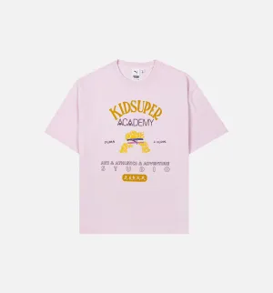 Puma x Kidsuper Academy Graphic Mens Short Sleeve Shirt - Pink/Yellow