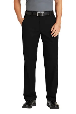 Red Kap Mens Elastic Insert Wrinkle Resistant Pants w/ Pocket - Black